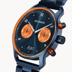 SORPASSO CHRONOGRAPH VELOCITÀ DUE  - Stainless steel Dark blue Brushed - Detomaso Watches