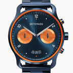 SORPASSO CHRONOGRAPH VELOCITÀ DUE  - Stainless steel Dark blue Brushed - Detomaso Watches