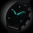 SORPASSO CHRONO MATTE GREEN - Mesh Silver Matte - Detomaso Watches