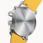 SORPASSO CHRONO MATTE GREEN - Ocean Plastic Yellow Woven - Detomaso Watches