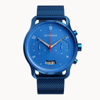 SORPASSO CHRONO MATTE BLUE - Mesh Dark Blue Brushed - Detomaso Watches