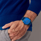 SORPASSO CHRONO MATTE BLUE - Mesh Dark Blue Brushed - Detomaso Watches