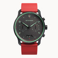 SORPASSO CHRONO GRAY MINT - Ocean Plastic Red Woven - Detomaso Watches