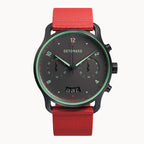 SORPASSO CHRONO GRAY MINT - Ocean Plastic Red Woven - Detomaso Watches