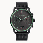 SORPASSO CHRONO GRAY MINT - Mesh Black Matte - Detomaso Watches