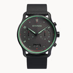 SORPASSO CHRONO GRAY MINT - #tide Ocean Material® Black Woven - Detomaso Watches