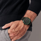 SORPASSO CHRONO GRAY MINT - #tide Ocean Material® Black Woven - Detomaso Watches