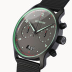 SORPASSO CHRONO GRAY MINT - #tide Ocean Material® Black Woven - Detomaso Watches