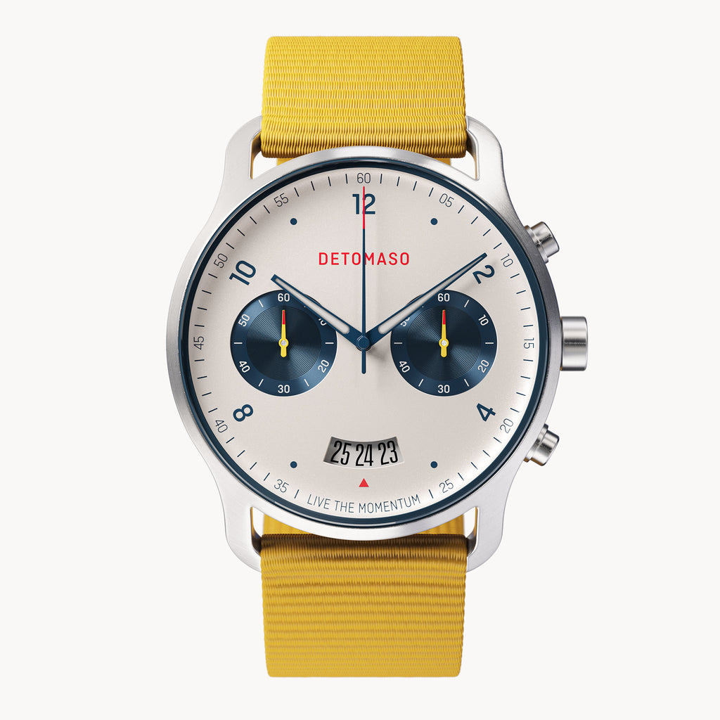 DETOMASO SORPASSO Cronografo Limited Edition Rosso Rosso Orologio da polso da uomo analogico al quarzo mesh milanese argento DETOMASO SORPASSO Cronografo Limited Edition Rosso Rosso Orologio da polso da uomo analogico al quarzo mesh milanese argento