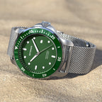 San Remo Diver – Silver Green