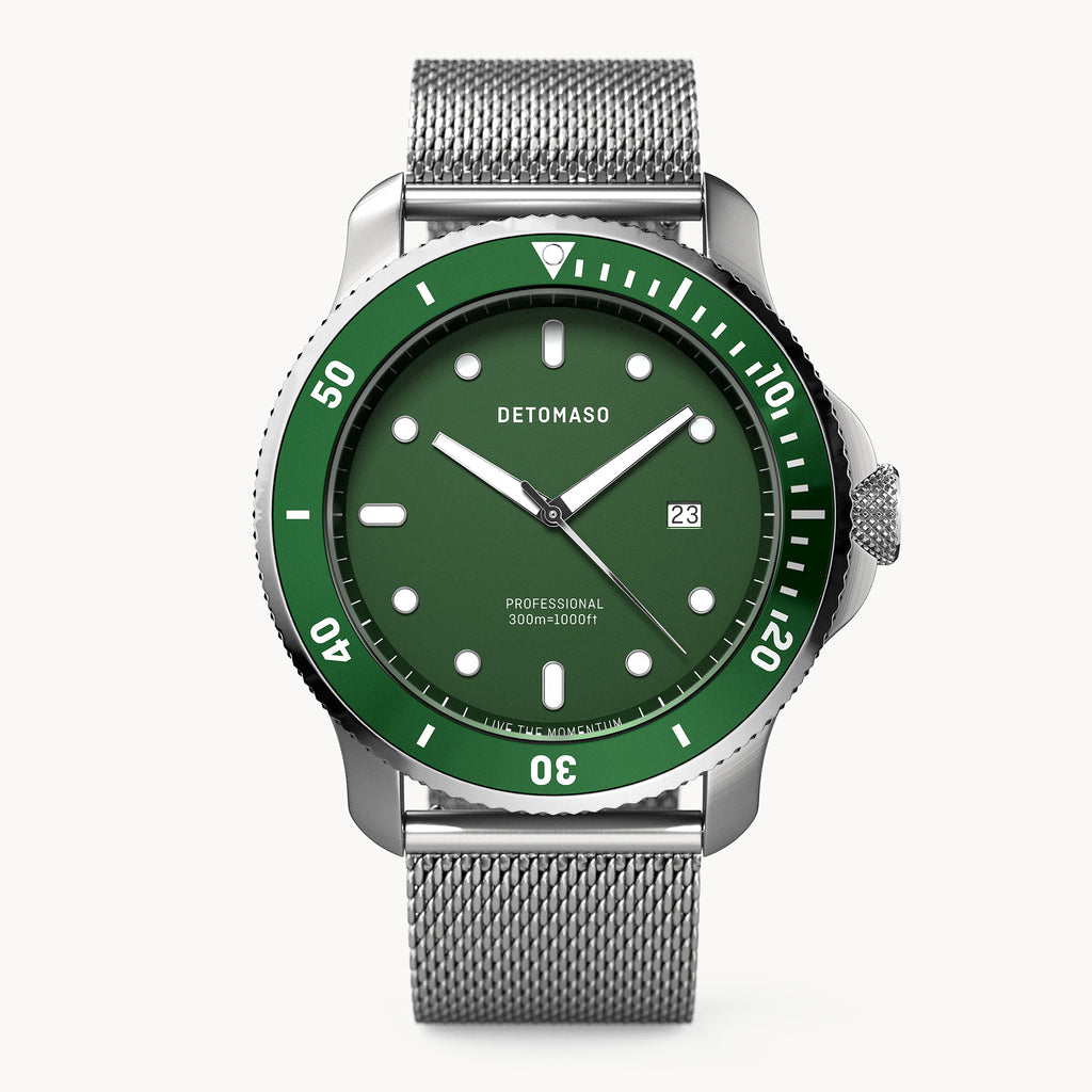 San Remo Diver – Silver Green