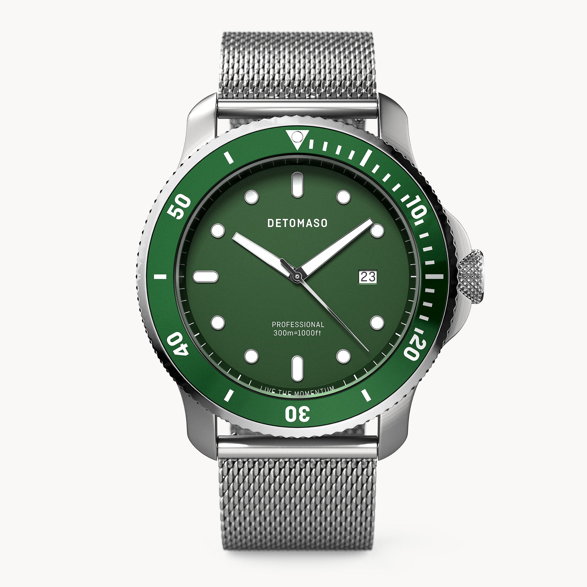 San Remo Diver – Silver Green