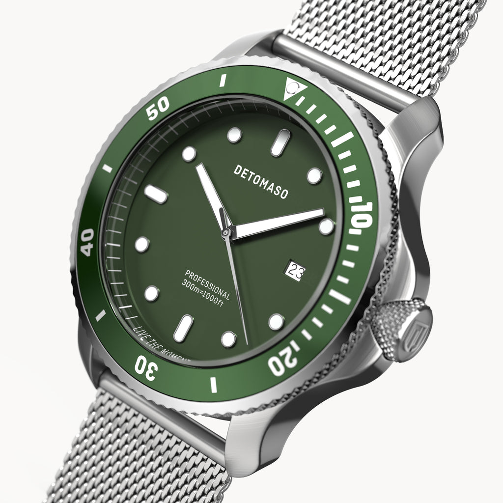 San Remo Diver – Silver Green