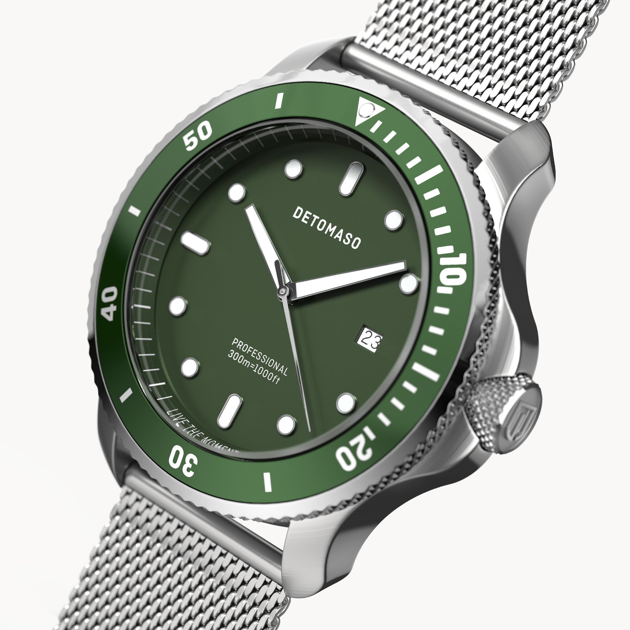 San Remo Diver – Silver Green