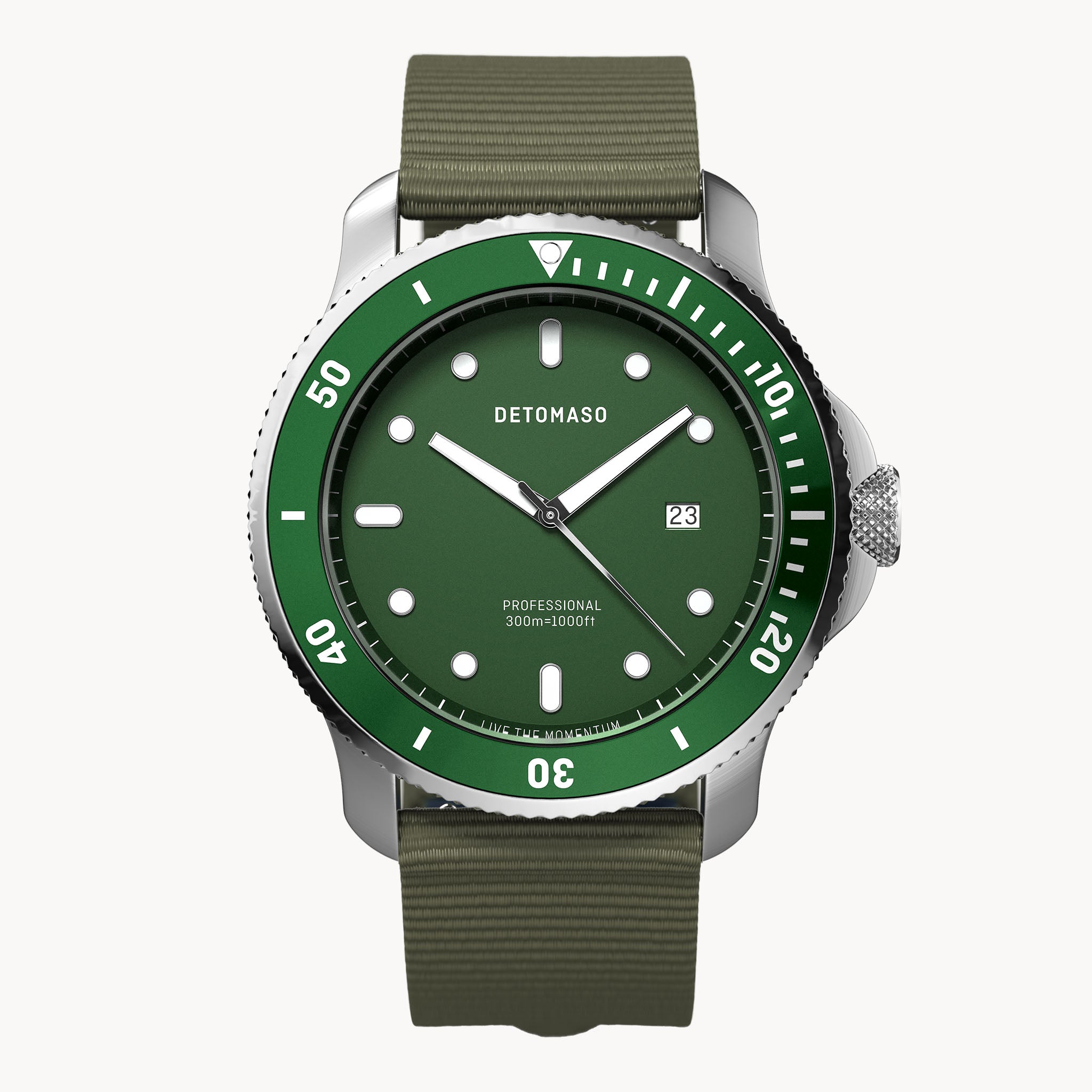 San Remo Diver – Silver Green
