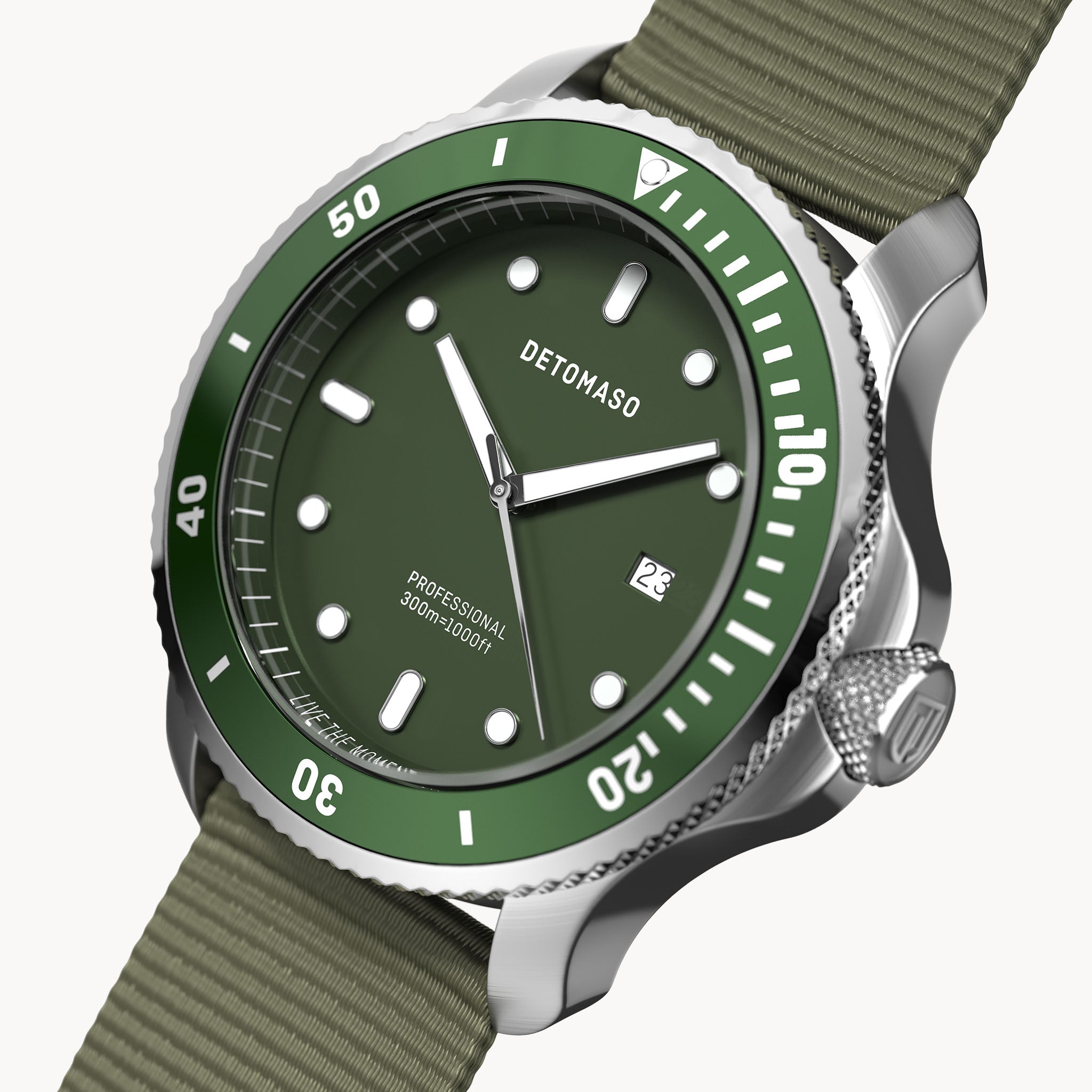 San Remo Diver – Silver Green