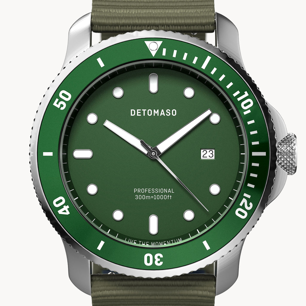 San Remo Diver – Silver Green