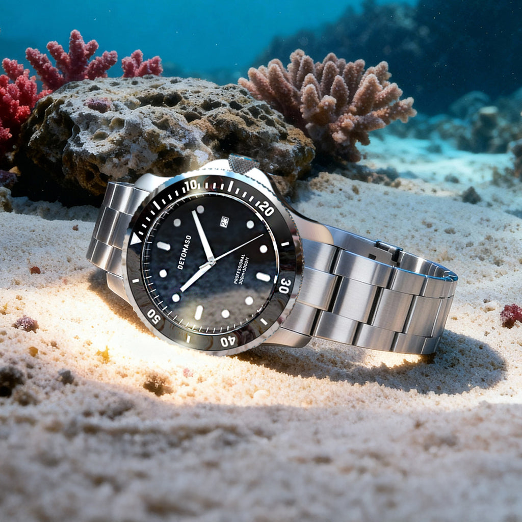 San Remo Diver – Silver Black