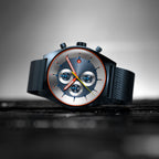 D10 CHRONOGRAPH LIMITED EDITION BLUE - Mesh Dark blue Brushed - Detomaso Watches