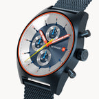 D10 CHRONOGRAPH LIMITED EDITION BLUE - Mesh Dark blue Brushed - Detomaso Watches
