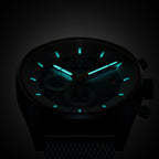 D10 CHRONOGRAPH LIMITED EDITION BLUE - Mesh Dark blue Brushed - Detomaso Watches