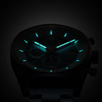 D10 CHRONOGRAPH LIMITED EDITION BLUE - Stainless steel Dark blue Brushed - Detomaso Watches