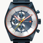 D10 CHRONOGRAPH LIMITED EDITION BLUE - Stainless steel Dark blue Brushed - Detomaso Watches