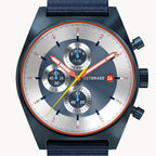 D10 CHRONOGRAPH LIMITED EDITION BLUE - Ocean Plastic Dark blue Woven - Detomaso Watches