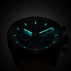 D10 CHRONOGRAPH LIMITED EDITION BLUE - Leather Brown Venere - Detomaso Watches