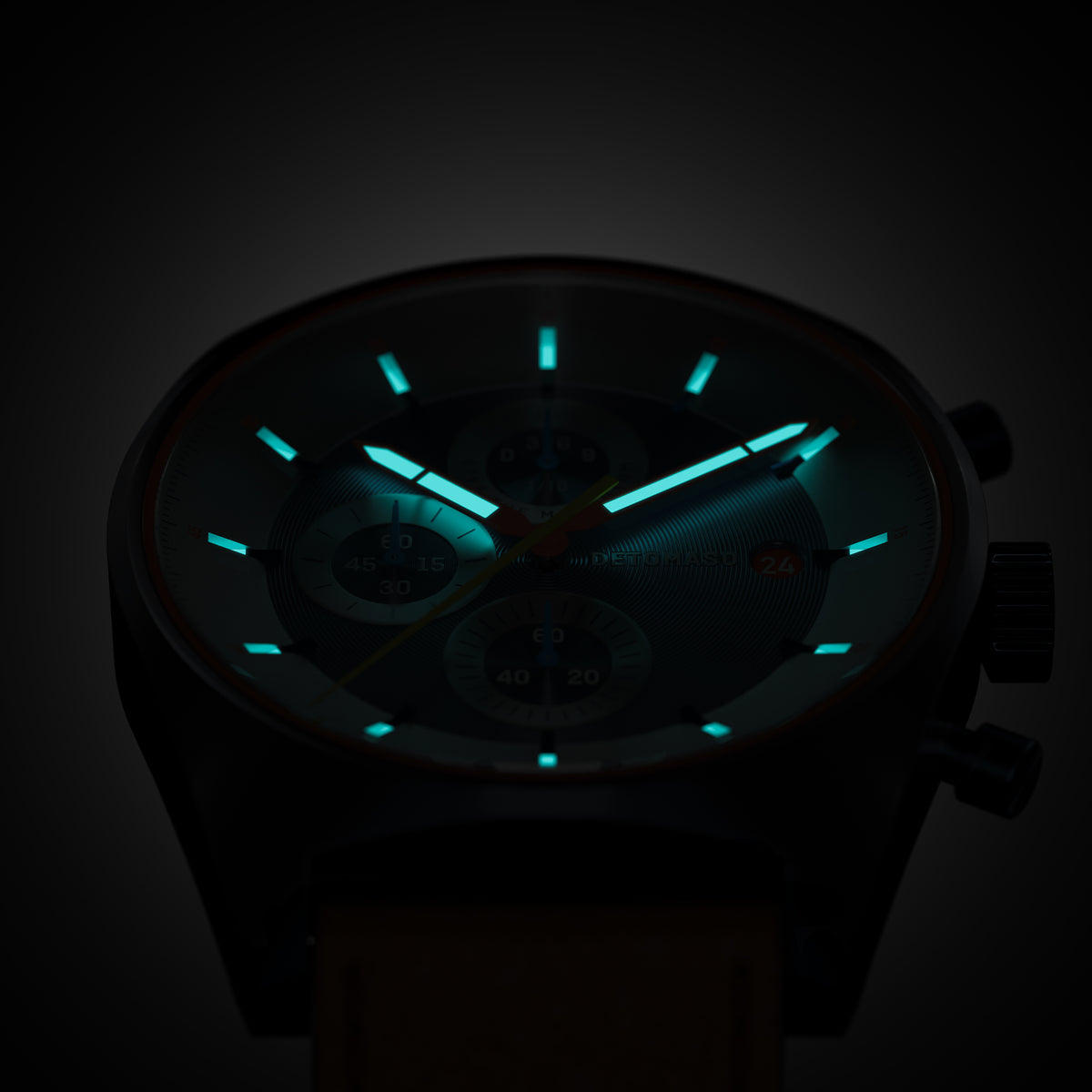 D10 CHRONOGRAPH LIMITED EDITION BLUE - Leather Brown Venere - Detomaso Watches