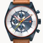 D10 CHRONOGRAPH LIMITED EDITION BLUE - Leather Brown Venere - Detomaso Watches