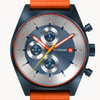 D10 CHRONOGRAPH LIMITED EDITION BLUE - Ocean Plastic Orange Woven - Detomaso Watches