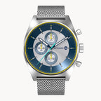 D10 CHRONOGRAPH LIMITED EDITION SILVER - Mesh Silver Brushed - Detomaso Watches