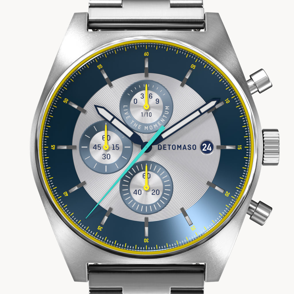D10 CHRONOGRAPH LIMITED EDITION SILVER - Stainless steel Silver Brushed - Detomaso Watches