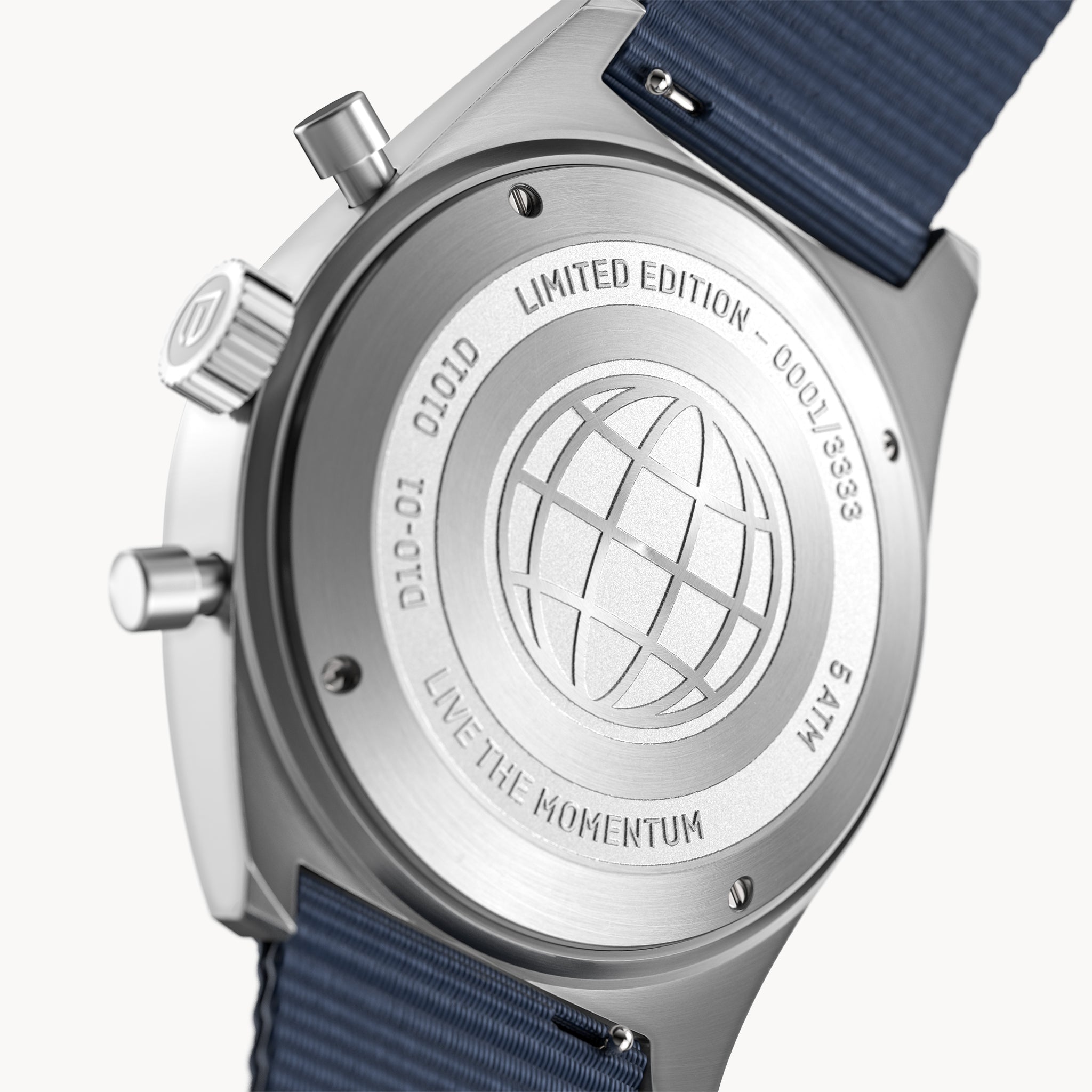 DeTomaso D10 Chronograph Limited Edition White Orologio da polso da uomo, analogico, al quarzo, acciaio inox, argento, bianco, Bracciale DeTomaso D10 Chronograph Limited Edition White Orologio da polso da uomo, analogico, al quarzo, acciaio inox, argento, bianco, Bracciale