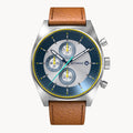 D10 CHRONOGRAPH LIMITED EDITION SILVER - Leather Brown Venere - Detomaso Watches