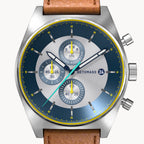 D10 CHRONOGRAPH LIMITED EDITION SILVER - Leather Brown Venere - Detomaso Watches