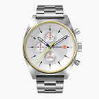 D10 CHRONOGRAPH LIMITED EDITION WHITE - Stainless steel Silver Brushed - Detomaso Watches