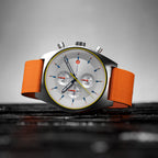 D10 CHRONOGRAPH LIMITED EDITION WHITE - Ocean Plastic Orange Woven - Detomaso Watches