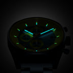 D10 CHRONOGRAPH LIMITED EDITION BLUE YELLOW - Stainless steel Dark blue Brushed - Detomaso Watches