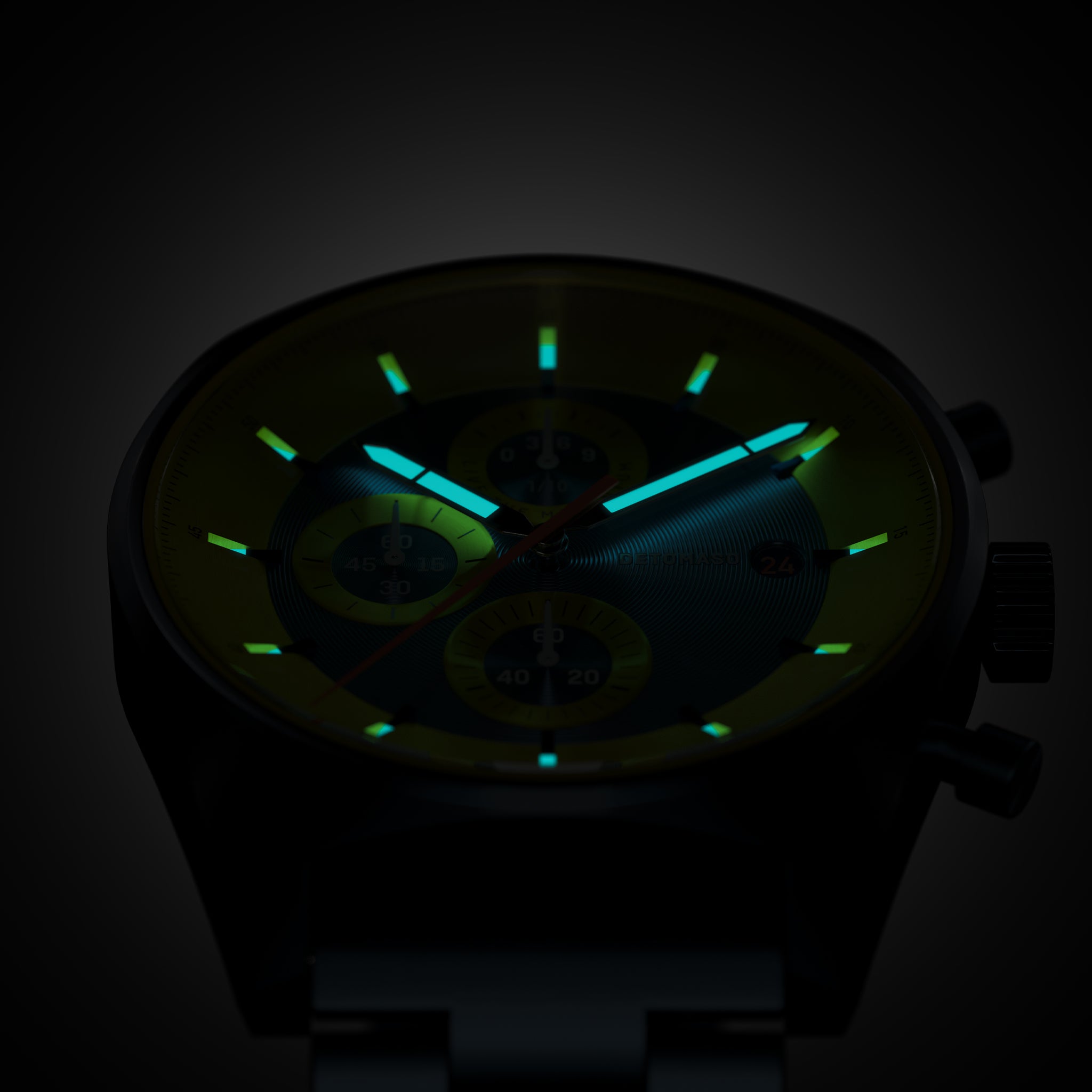 D10 CHRONOGRAPH LIMITED EDITION BLUE YELLOW - Stainless steel Dark blue Brushed - Detomaso Watches