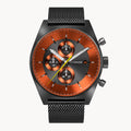 D10 CHRONOGRAPH GRAY ORANGE - Mesh Gray Brushed - Detomaso Watches