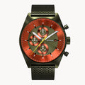 D10 CHRONOGRAPH OLIVE ORANGE - Mesh Olive Brushed - Detomaso Watches