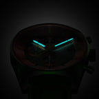 D10 CHRONOGRAPH OLIVE ORANGE - Mesh Olive Brushed - Detomaso Watches