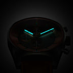 D10 CHRONOGRAPH OLIVE ORANGE - Stainless steel Olive Brushed - Detomaso Watches