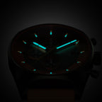 D10 CHRONOGRAPH OLIVE ORANGE - Ocean Plastic Orange Woven - Detomaso Watches