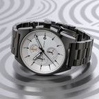D10 CHRONO BLACK WHITE - Stainless steel Black Brushed - Detomaso Watches