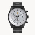 D10 CHRONO BLACK WHITE - Stainless steel Black Brushed - Detomaso Watches