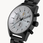 D10 CHRONO BLACK WHITE - Stainless steel Black Brushed - Detomaso Watches
