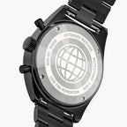 D10 CHRONO BLACK WHITE - Stainless steel Black Brushed - Detomaso Watches